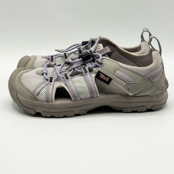Teva Manatee Purple Khaki Hiking Sandals - Kids US 2 - Picture 4 of 10